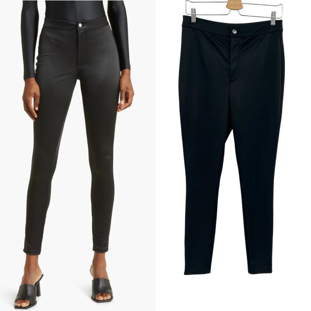 Skims Disco Pants Onyx Black Skinny Stretch‎ Size Large